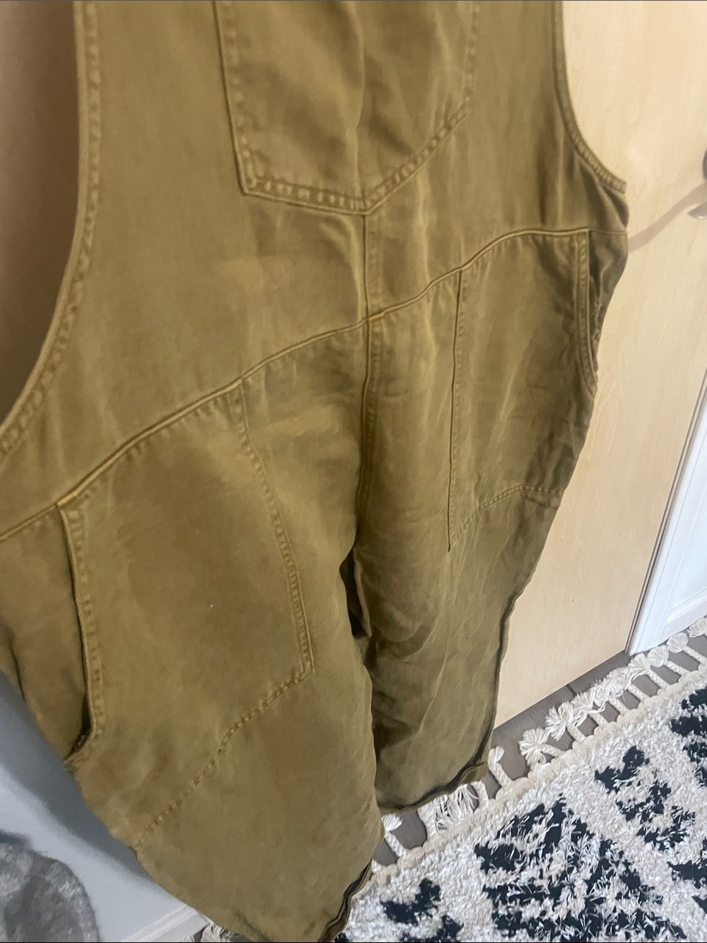 Aerie Women’s Slouchy Earthy Green Utility Overalls – XL - Picture 7 of 11